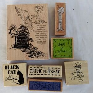 Spooky Halloween Rubber Stamp Collection